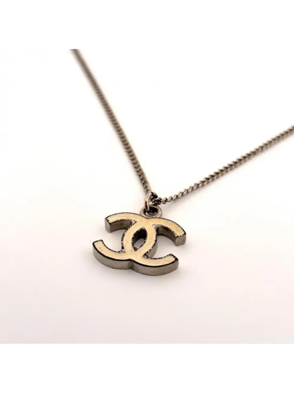 Chanel Cc Logo Pendant Necklace Metal #299533C57B